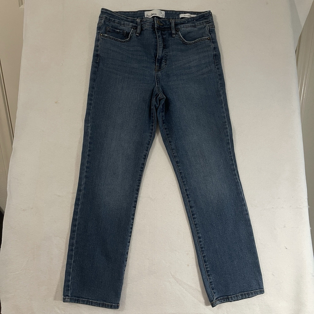 Sam Edelman Womens Jeans Sz 30 High Rise Slim Straight Blue Denim Dark Wash $129